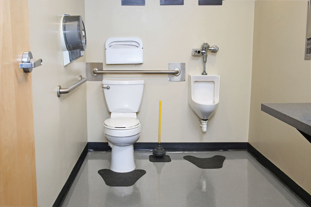 PIG® Grippy® Adhesive Backed Urinal Mats 46cm x 39.5cm - 6 pcs.