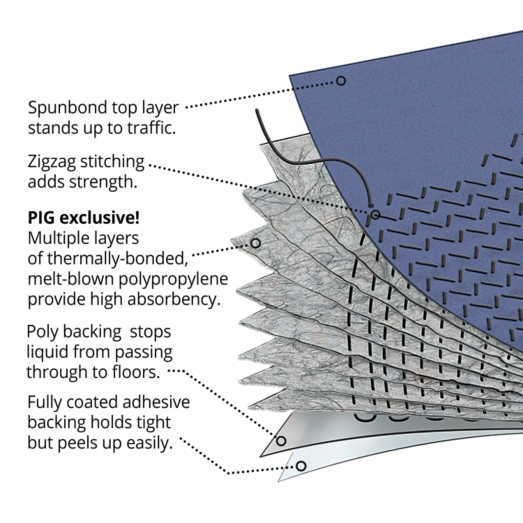 PIG® Grippy® Absorbent Mat Pads – Medium weight