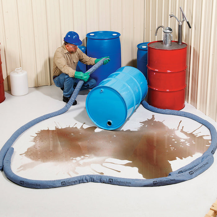 BLUE absorbent socks - 8x122 cm. - Box 40 pcs.