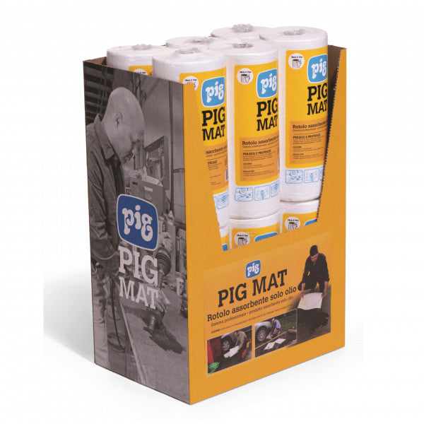 Rotolo assorbente PIG® Oil-Only - Leggero Conf. 12 pz.