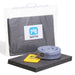 Valigetta con clip di chiusura per kit per fuoriuscite – 51cm L x 10cm W x 38cm H – 12 tamponi (); 1 salsicciotto (4048); 1 sacco per lo smaltimento temporaneo ()
