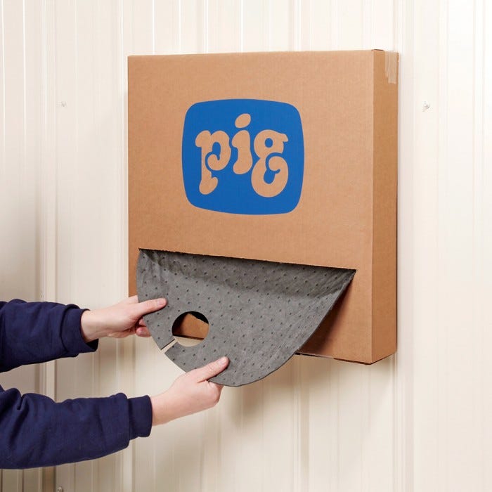 Tappetino per fusti PIG – Doppio spessore – 56 cm ext. Dia – 25 tamponi / scatola