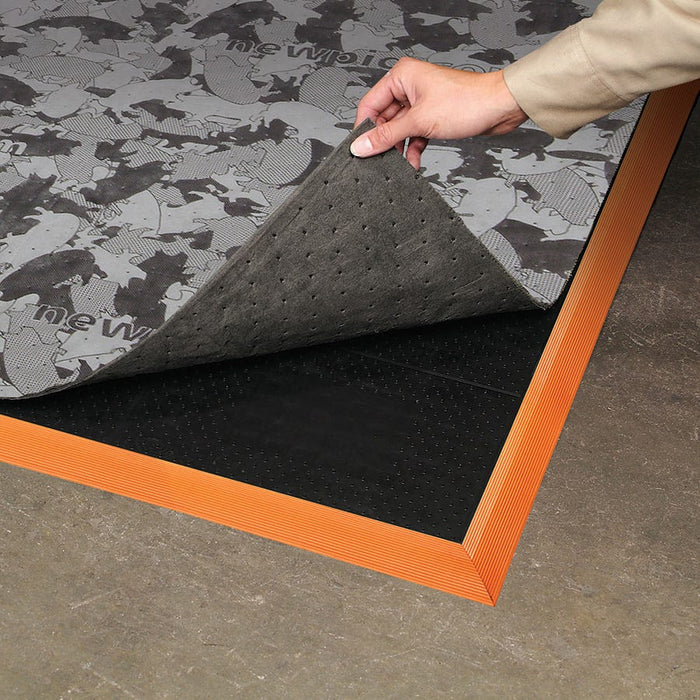 Tappetino PIG tipo “tutto-in-uno” – 91 cm x 162 cm – 1 vassoio in gomma nitrile / scatola (MAT906), 10 tamponi intarsiati / sacco (), 1 vassoio in gomma nitrile / scatola (MAT906)