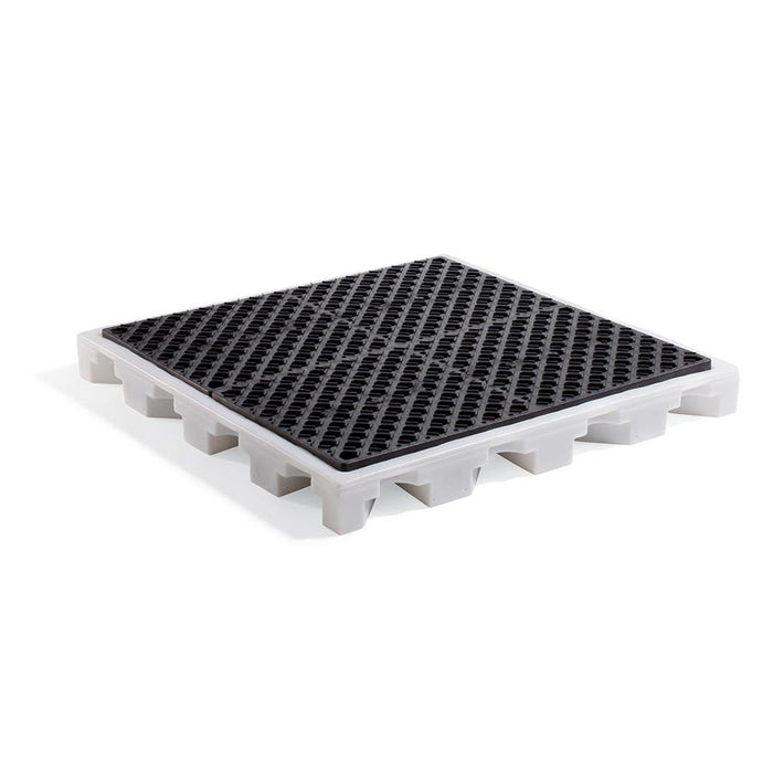 Pallet di contenimento PIG Poly - 4 fusti – 132 cm x 132 cm x 15 cm – Pallet / cad.