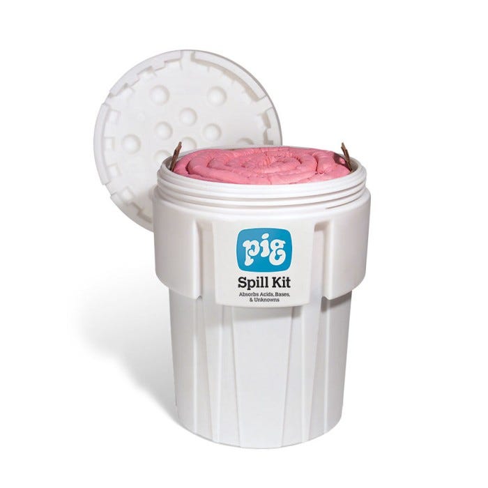 Kit per sversamenti PIG in un fusto di recupero Overpack da 360 litri – HAZ -MAT